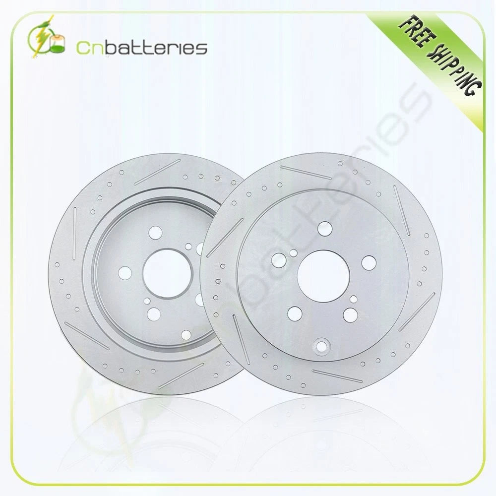 Rear Brake Discs Rotors for Scion tC (2010) Drilled & Slotted