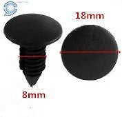 100 Pcs Push Clips for Car Auto Fender (8mm)