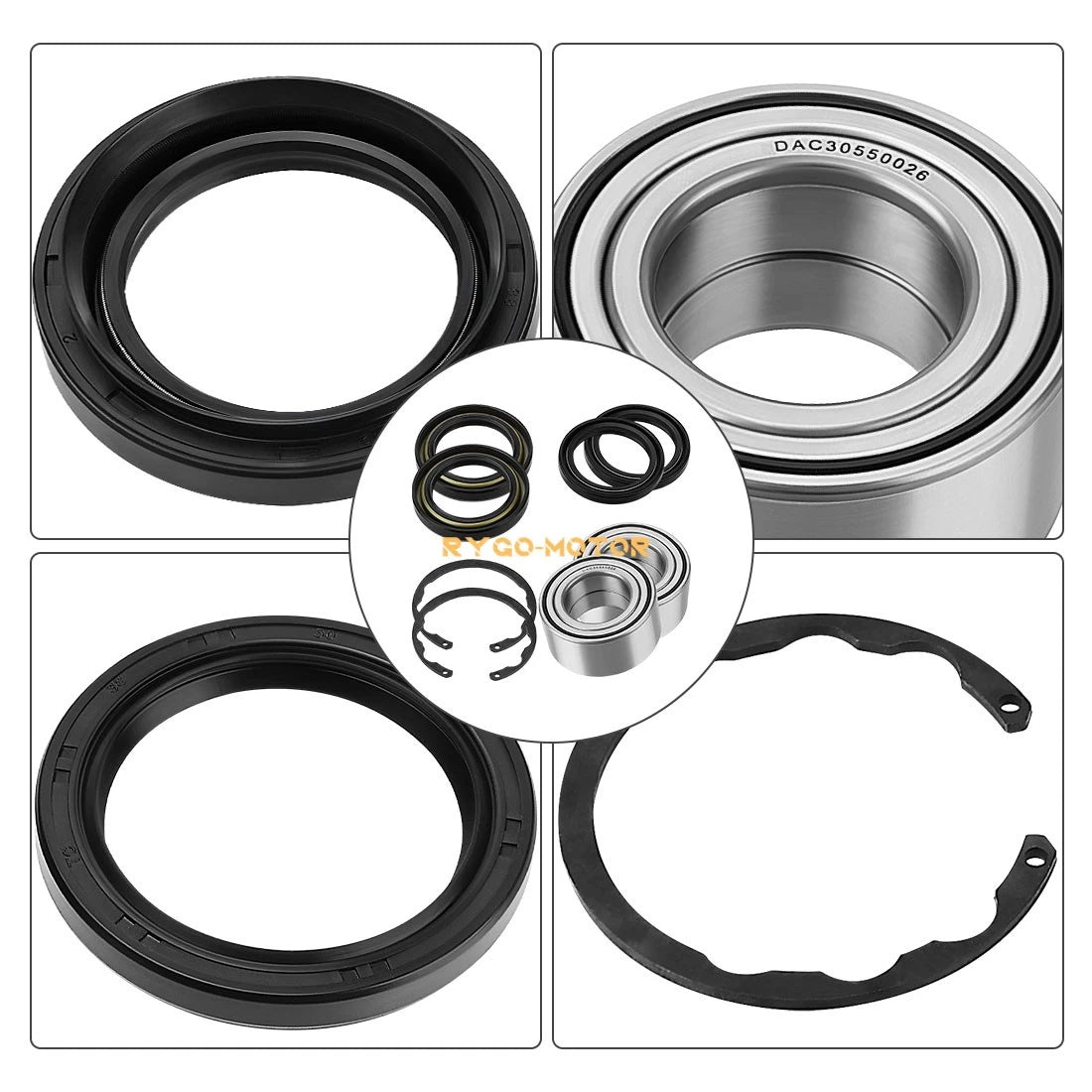 Set of 4 Wheel Bearing Circlips for Kawasaki Bayou 300 400 Prairie 300 400