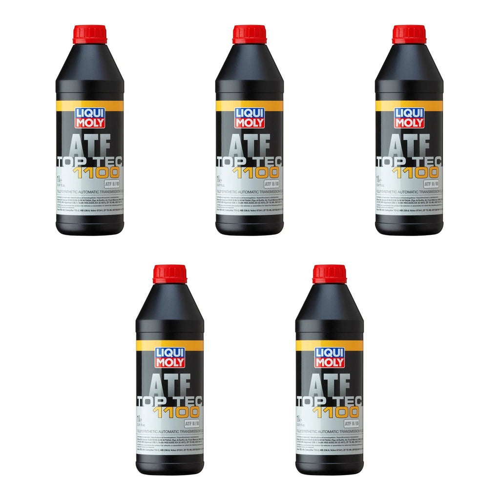 Set of 5 Liqui Moly Top Tec ATF 1100 Automatic Transmission Fluid (5L)