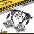 Set of 12 Front Lower Wheel Hub & Control Arm Sway Bar Tie Rod for Chevrolet
