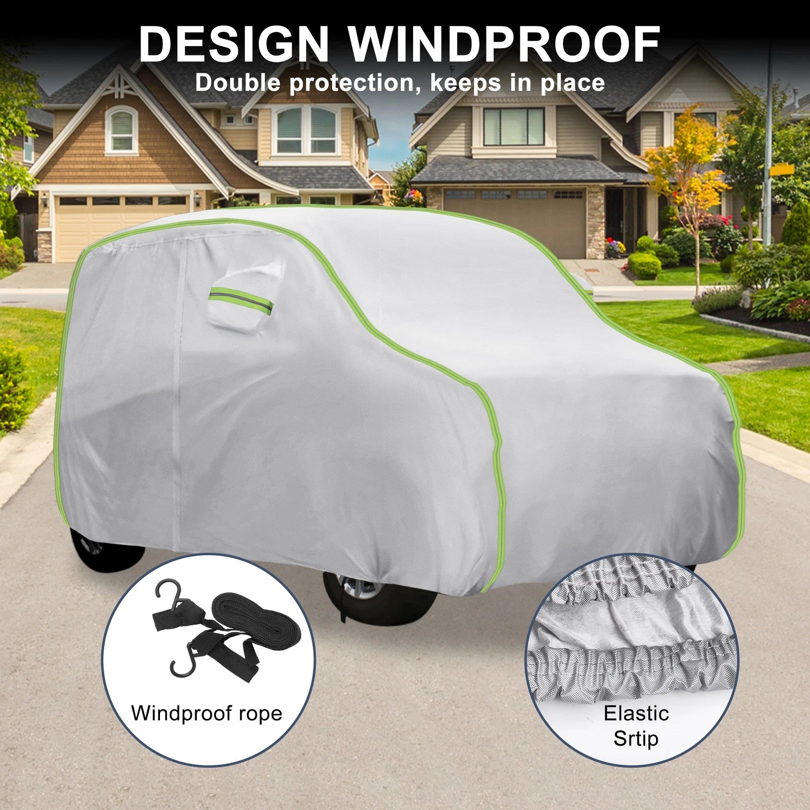 Waterproof Car Cover with Hook for Nissan Sakura Dayz (350x148x145cm)