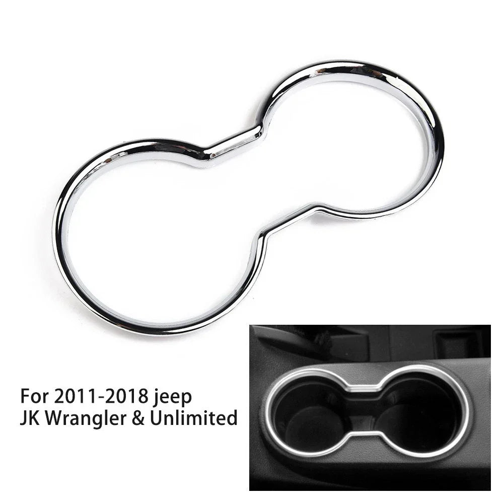 Cup Holder Trim / Silver Water / Chrome Cover Decoration for All Models (2011–2018)