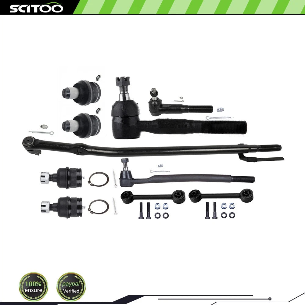 10Pcs Tie Rod Ball Joint Sway Bar for Ford Excursion (RWD/2WD)