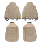 Set of 2 Front Bottom Top Seat Covers for Ford F250 F350 (2002–2007) Tan