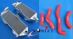 Aluminum Radiator + Blue Silicone Hose for Kawasaki KX250 (1988-1989)