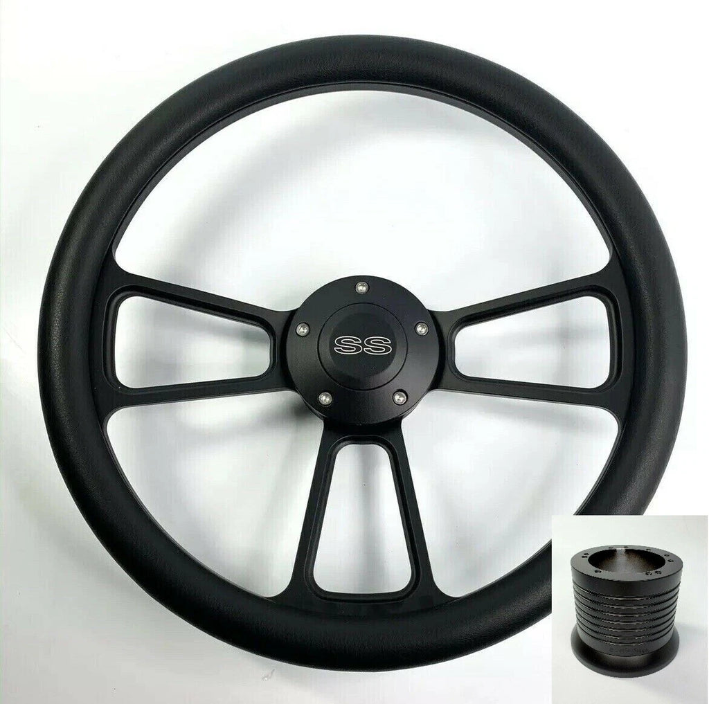 Steering Wheel Cover Leather Half Wrap for 14 Inch Black (2005–2015)