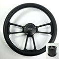 Steering Wheel Cover Leather Half Wrap for 14 Inch Black (2005–2015)