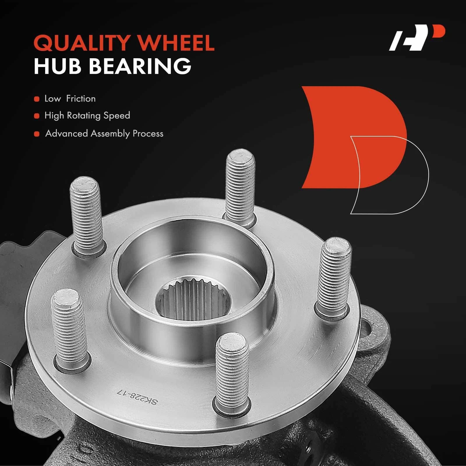 Front Steering Knuckle & Hub Bearing Pair for Ford Transit Connect (2010-2013)