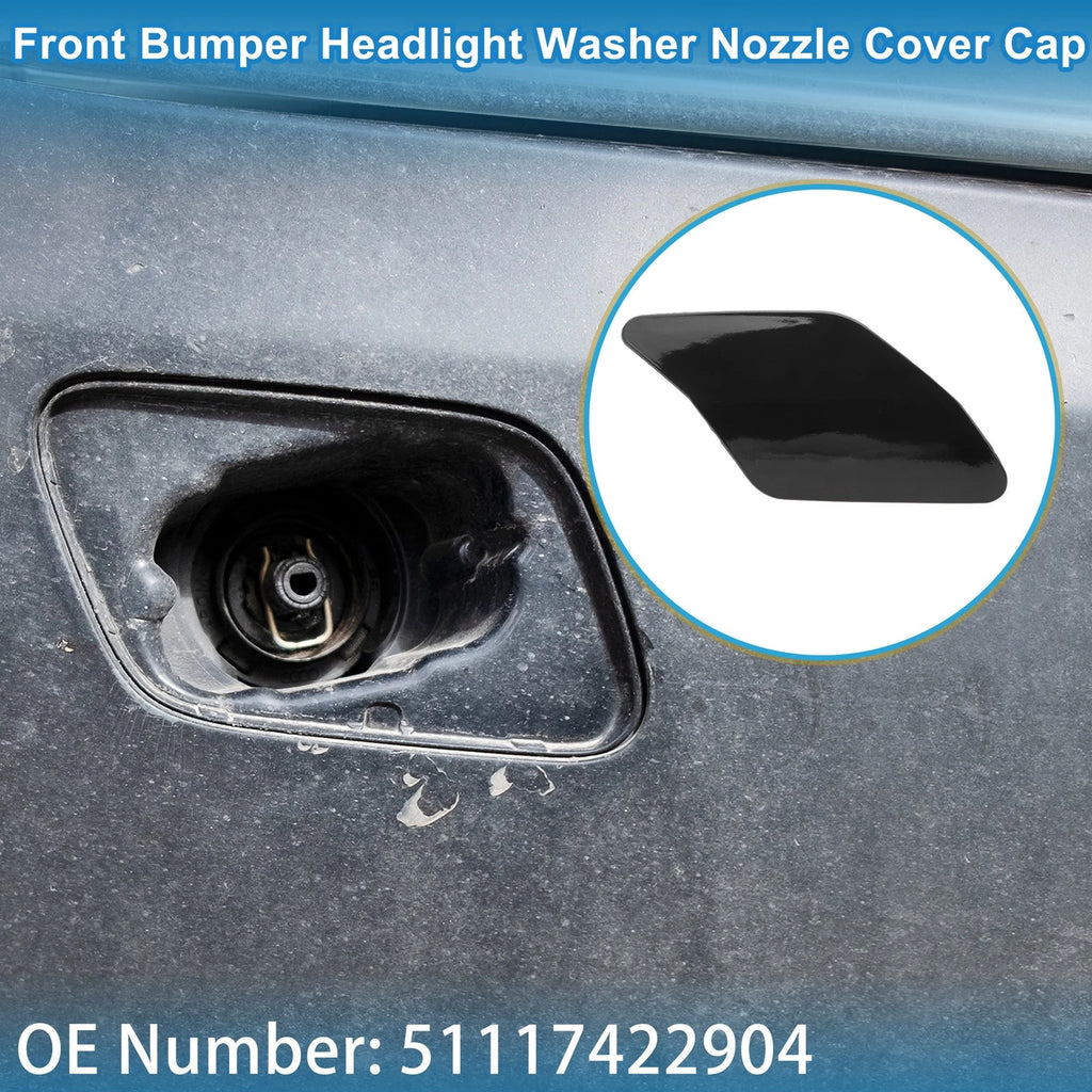 Front Right Washer Nozzle Cover Cap No. 51117422904 for BMW X6 (2015–2019) Black