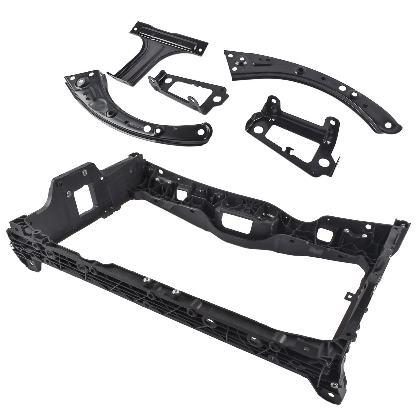 Radiator Core Support Set w/ Bracket for Honda Civic (2022–2025) - 6 Pieces Black