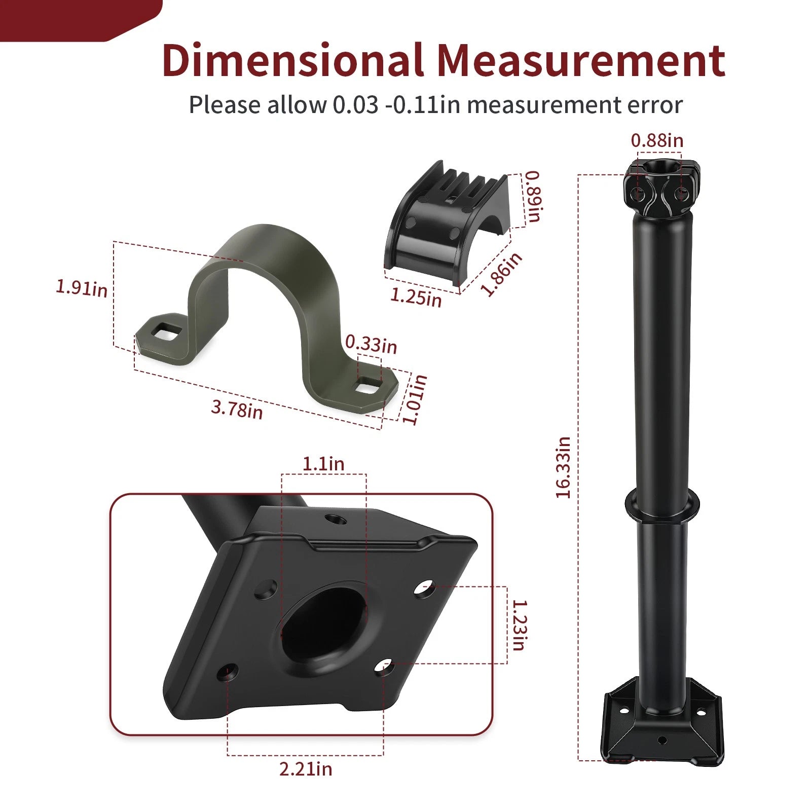 Steering Post Shaft Stem & Bushing Bracket for Polaris Sportsman (2008–2021)