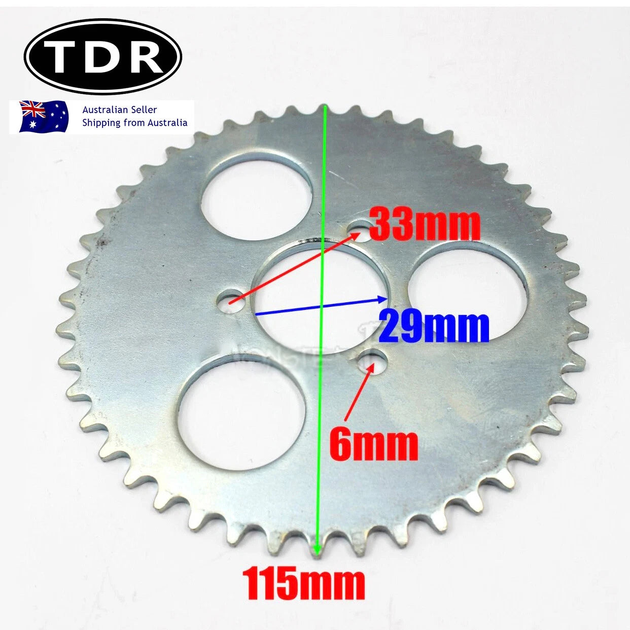 T8F 44T 29mm Rear Chain Sprocket for 43cc 49cc Minimoto Goped Scooter