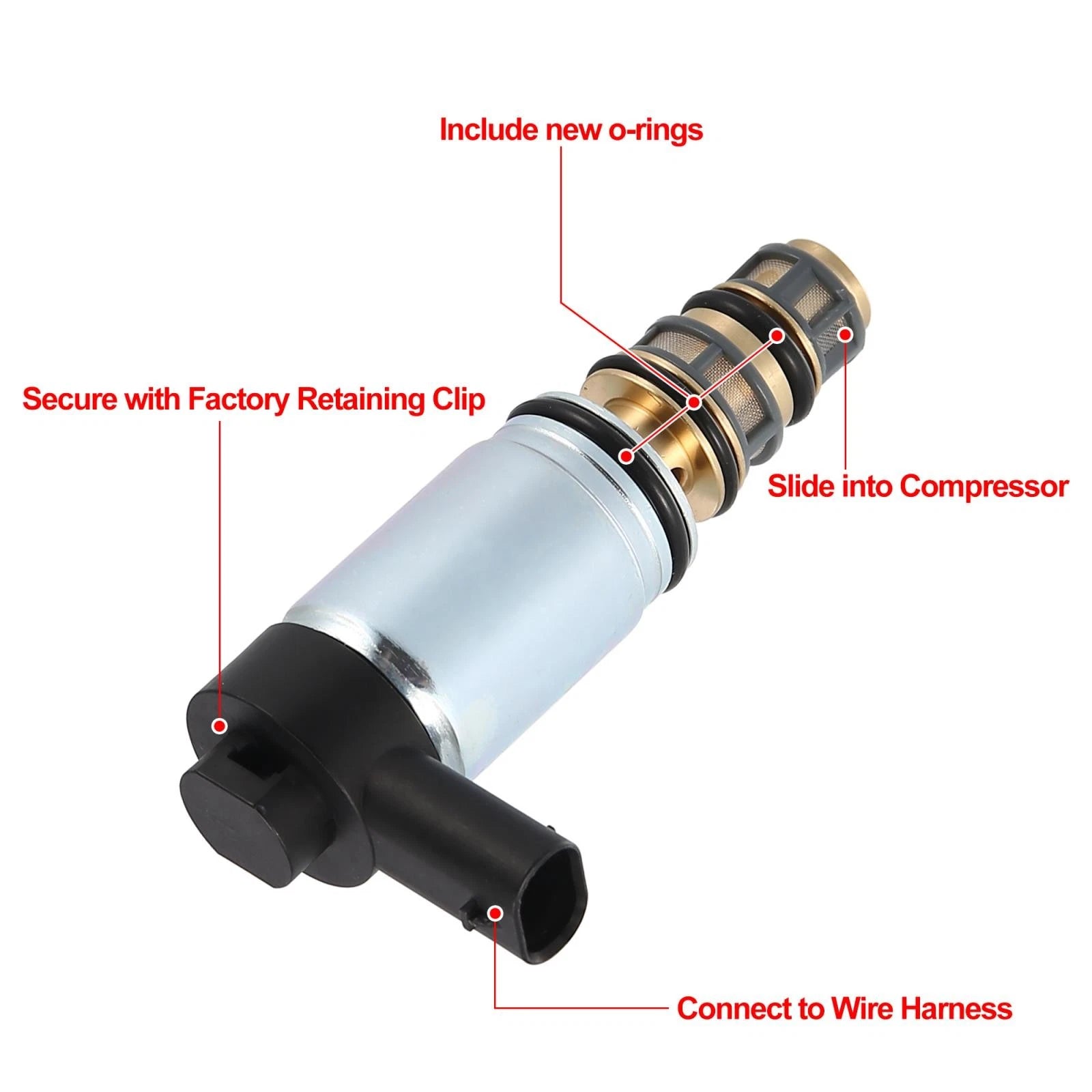 AC Compressor Electronic Control Valve CO29219C for Honda Civic (2016–2018)