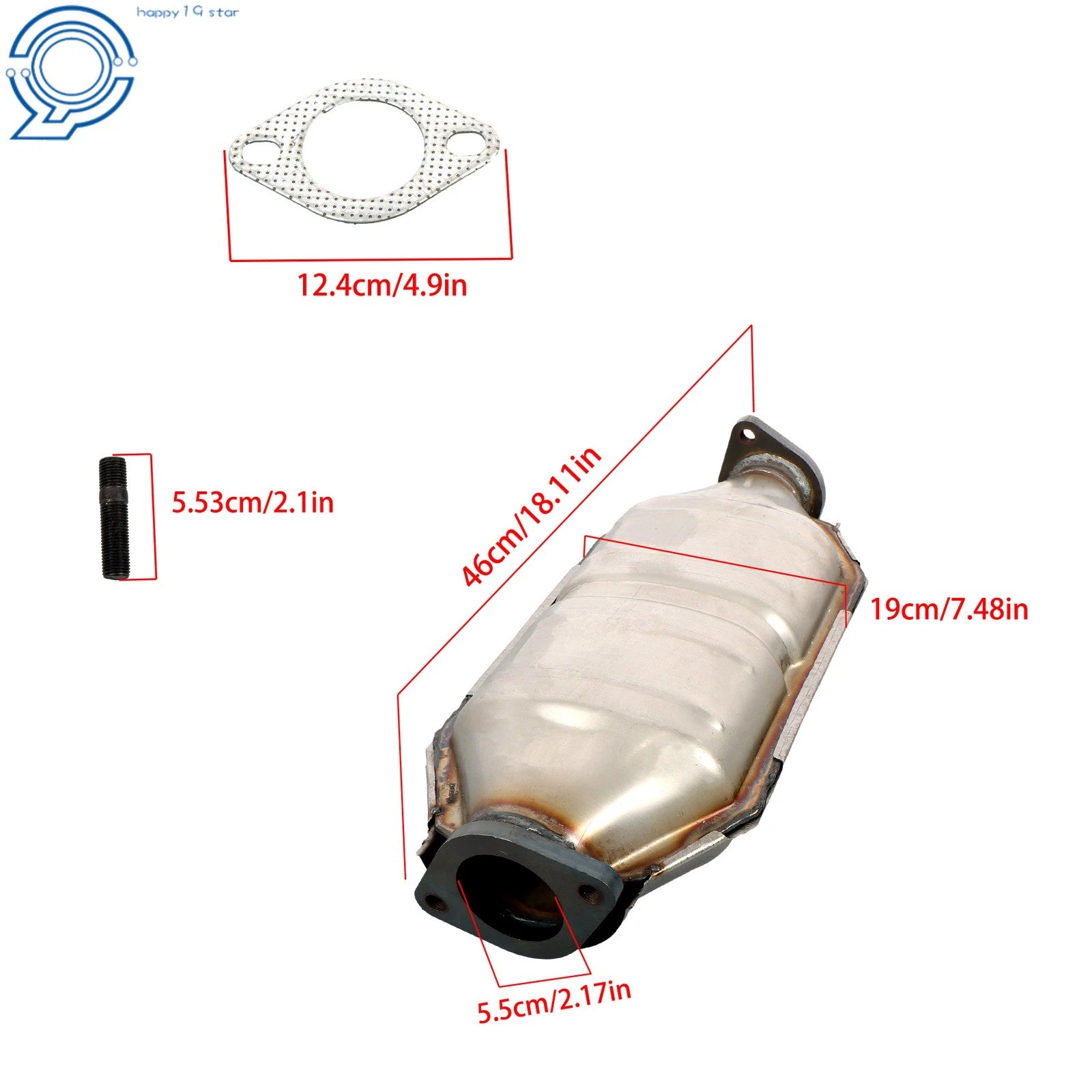Rear Catalytic Converter for Hyundai Tucson (2005–2009) & Kia Sportage (2005–2010)