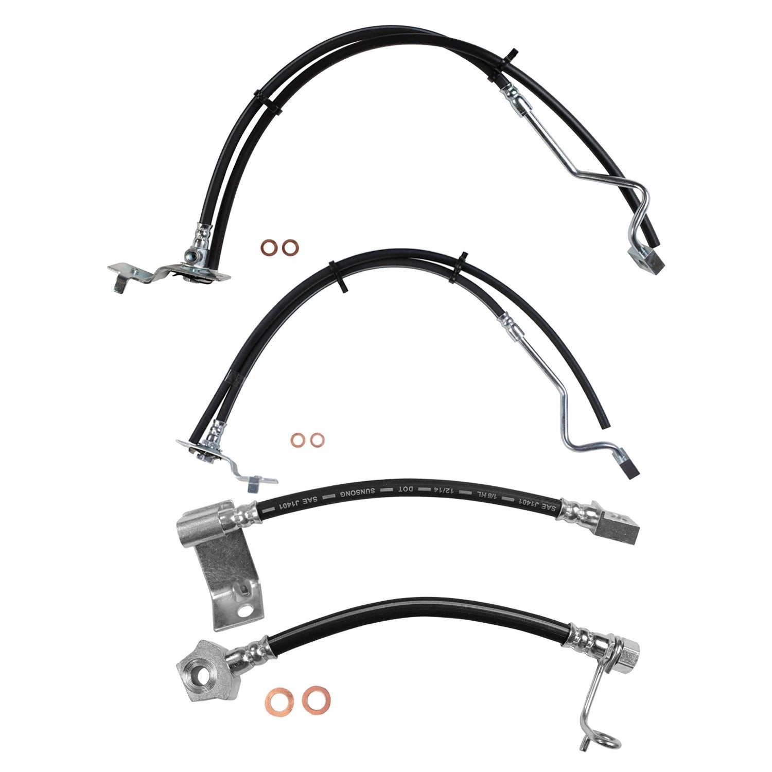 Sunsong 4X Brake Hydraulic Hose Kit for F350 (2000) 4WD