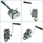800lbs Hand Winch with 26FT Wire Rope and Hook for Trailer & Boat