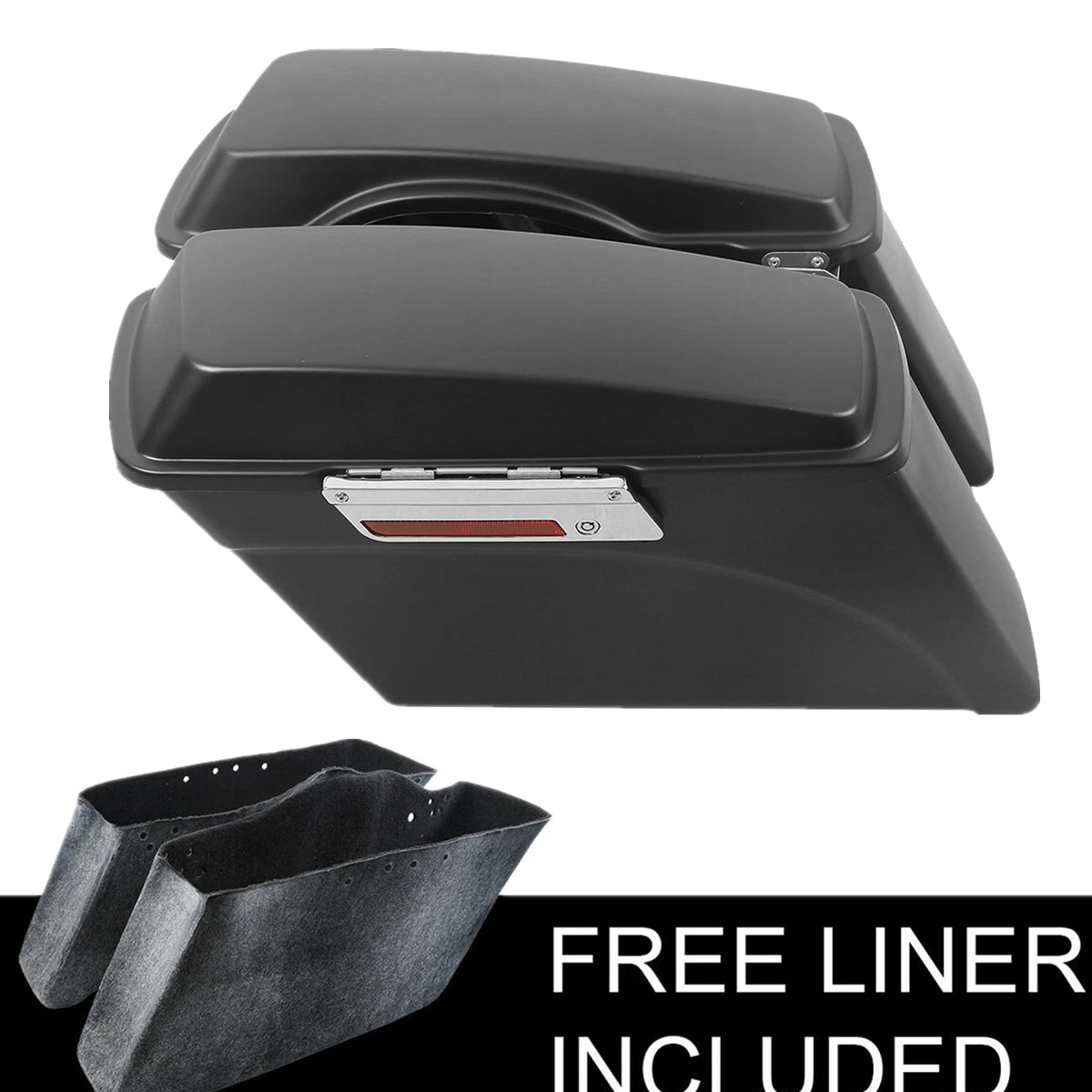 Matt Black Hard Saddlebags for Harley Touring Electra Glide (1994–2013)