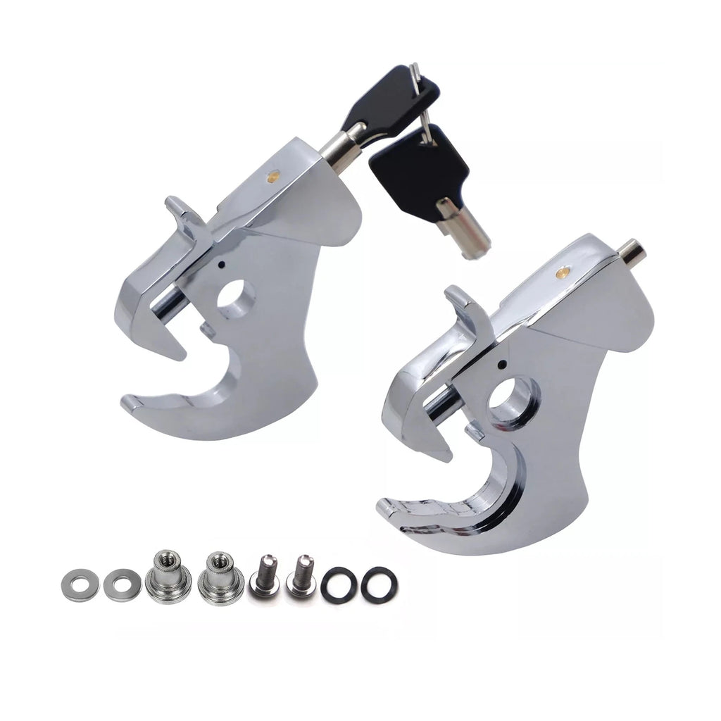 Chrome Sissy Bar Luggage Rack Detachable Locking Latch Nut Kit for Harley Touring