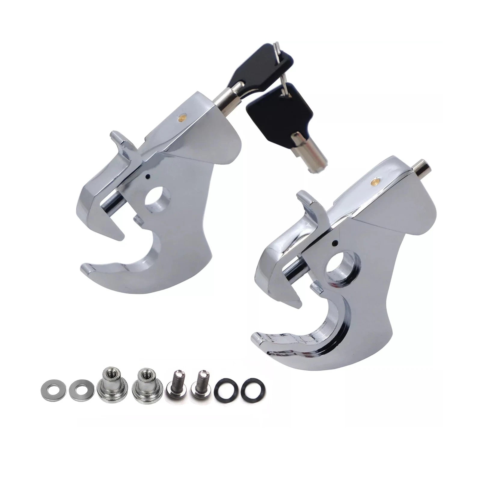 Chrome Sissy Bar Luggage Rack Detachable Locking Latch Nut Kit for Harley Touring