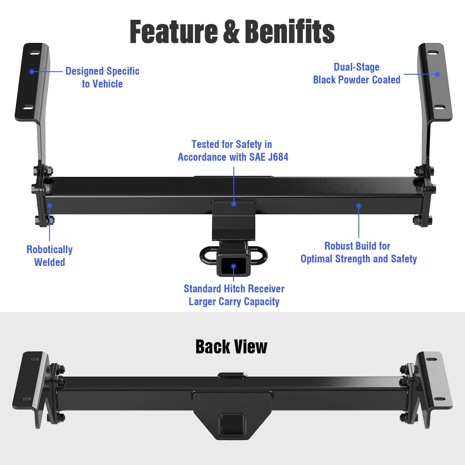 2 Inch Trailer Towing Hitch for Subaru Crosstrek (2018–2023)