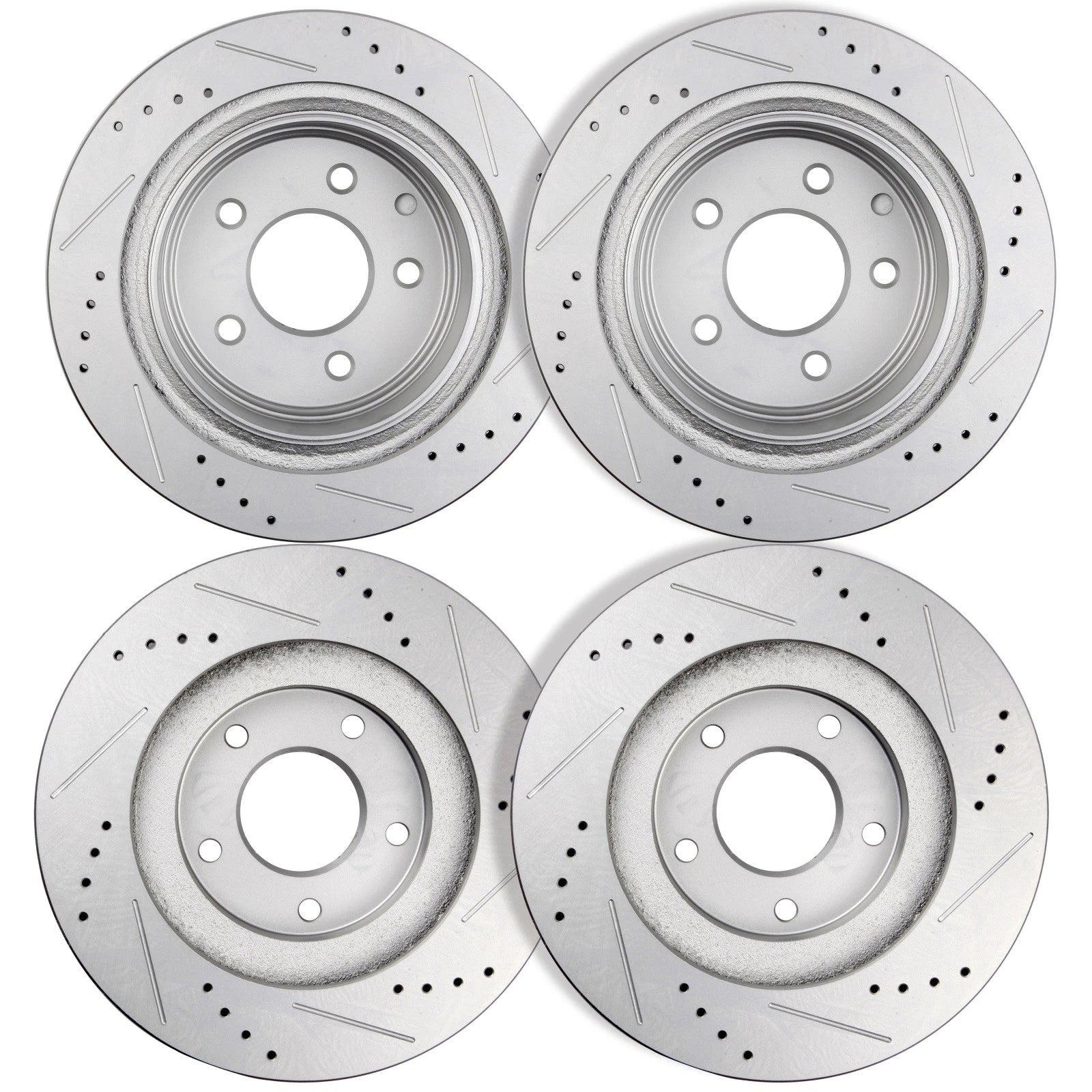 Set of 4 Drilled Slotted Brake Rotors for Nissan 350Z INFINITI G35
