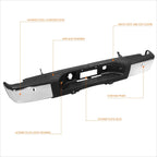 Rear Step Pad Bumper for Silverado/Sierra 1500 (2007–2013) w/ Parking Sensors