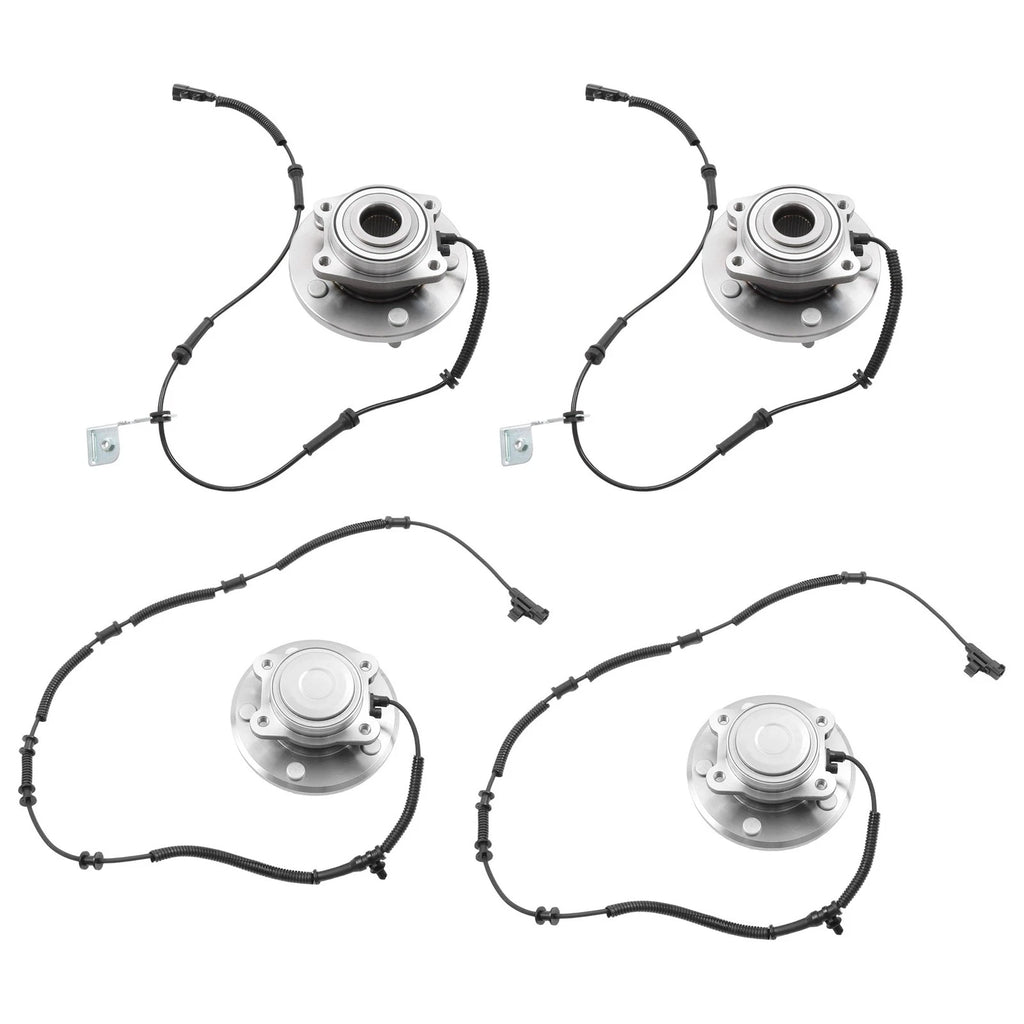 Set of 2 Front Rear Wheel Bearing Hubs for Volkswagen Routan (2009–2012)