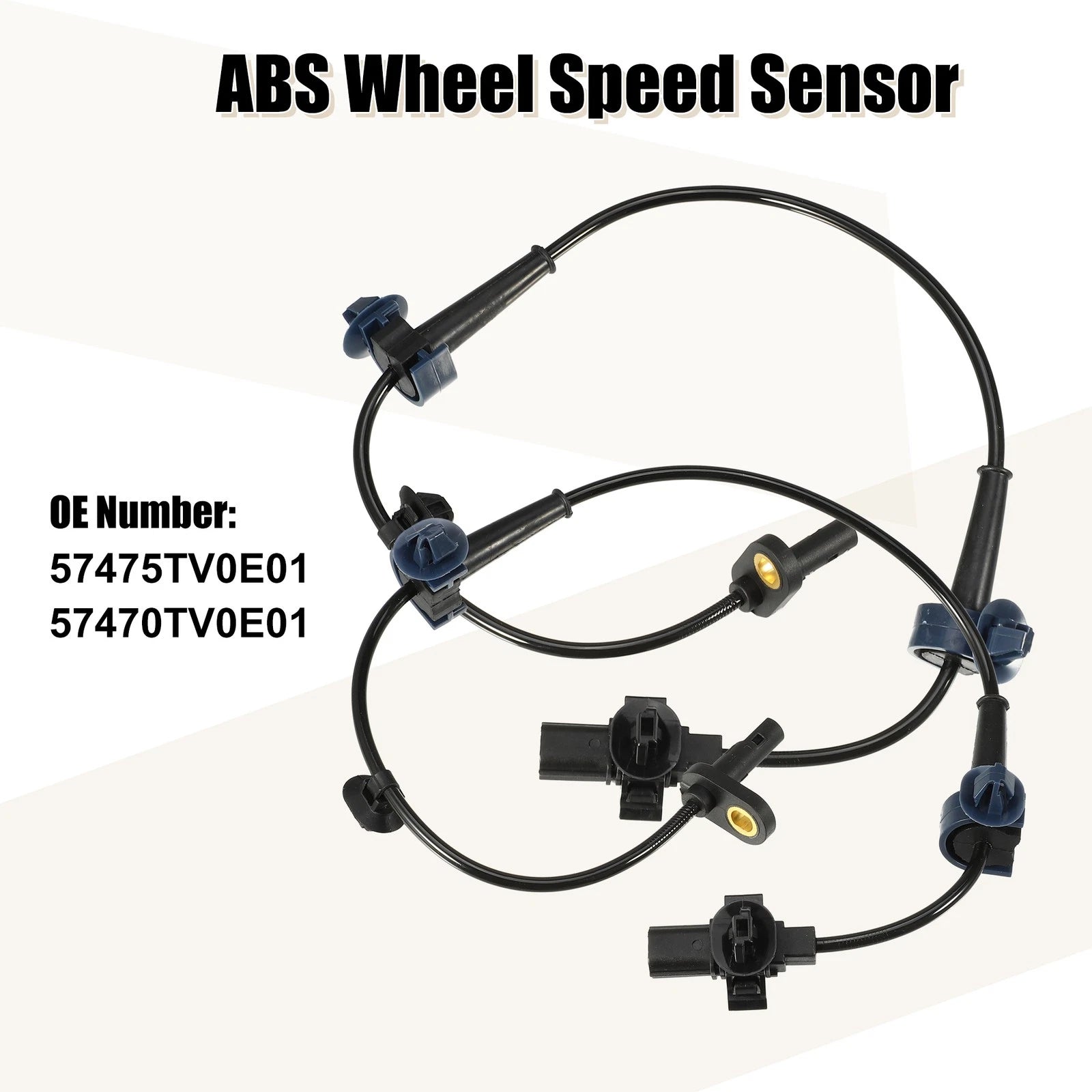 2X ABS Wheel Speed Sensor for Honda Civic IX (57475TV0E01/57470TV0E01)