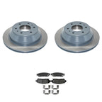 DuraGo Rear Rotors & Akebono ProACT Ceramic Brake Pads Kit for Envoy Rainier (2002–2009)