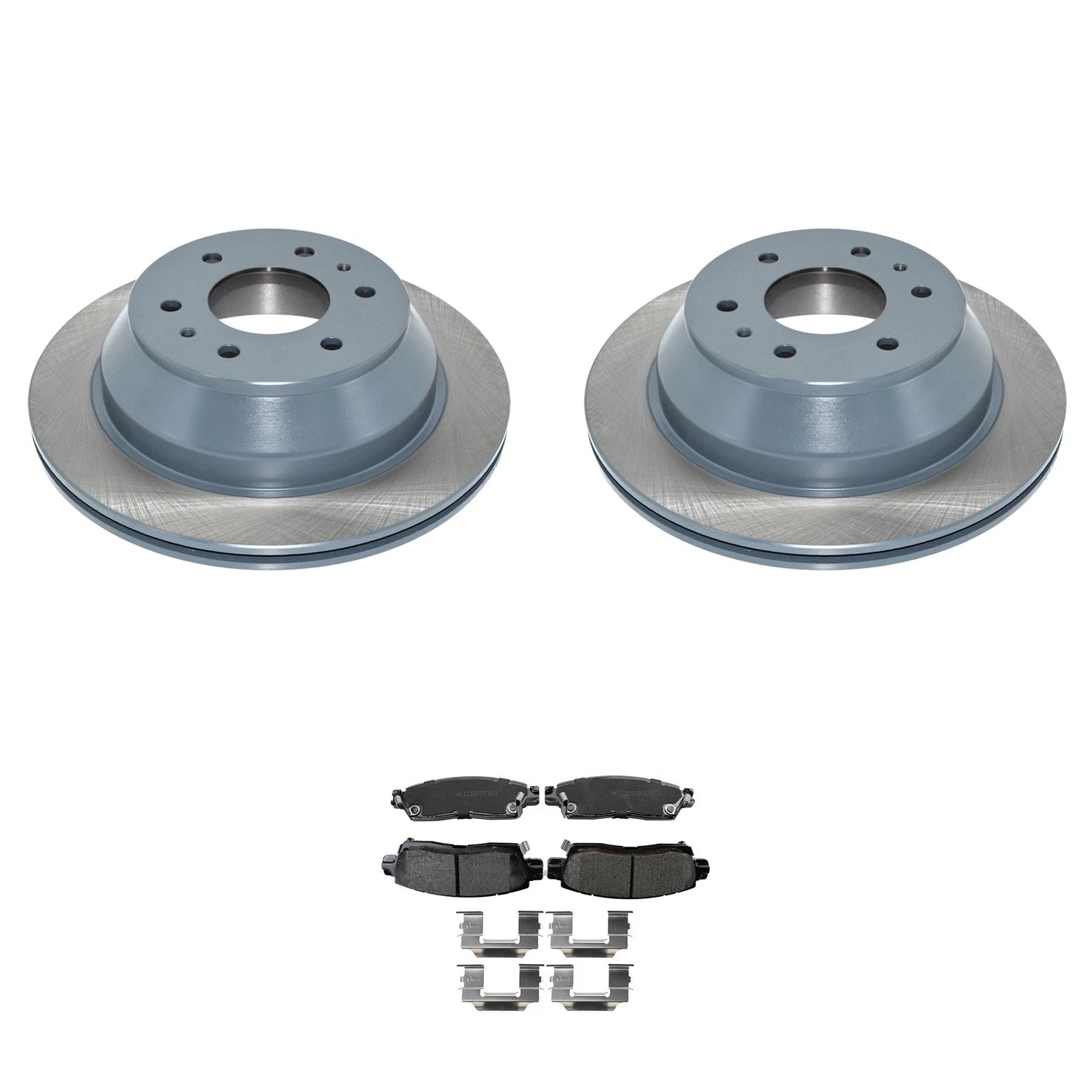 DuraGo Rear Rotors & Akebono ProACT Ceramic Brake Pads Kit for Envoy Rainier (2002–2009)