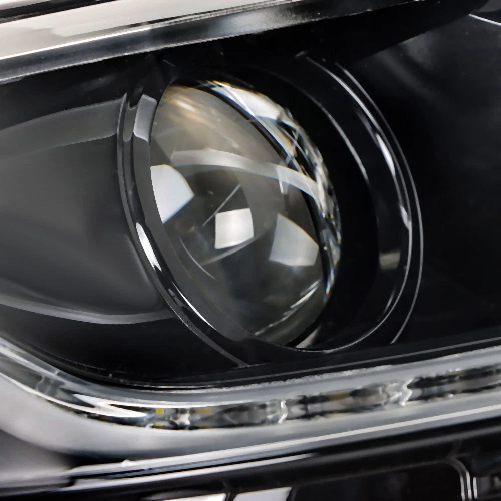 Set of 2 Projector Headlights for Chevy Cruze (2016–2019) Black LED DRL