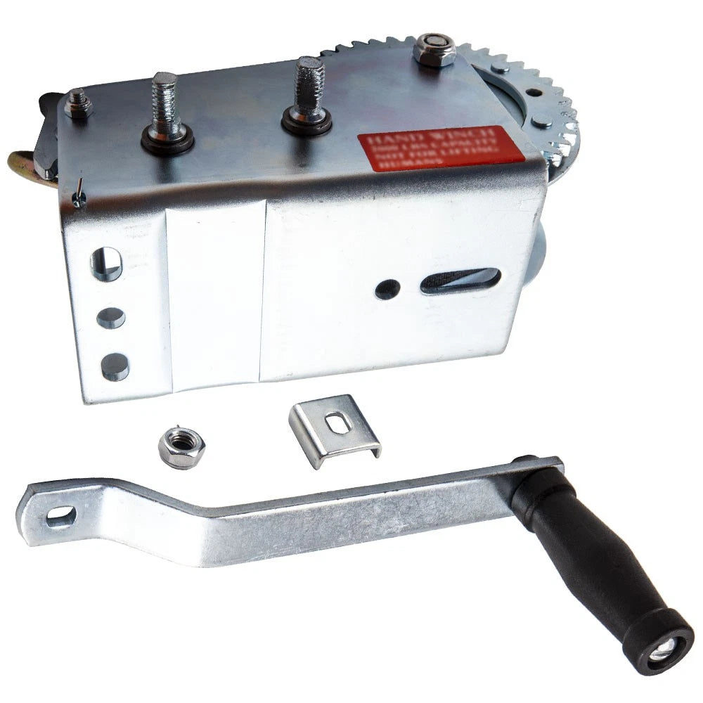 2000lbs Hand Winch with 20ft Nylon Strap for Boat Trailer Truck ATV RV