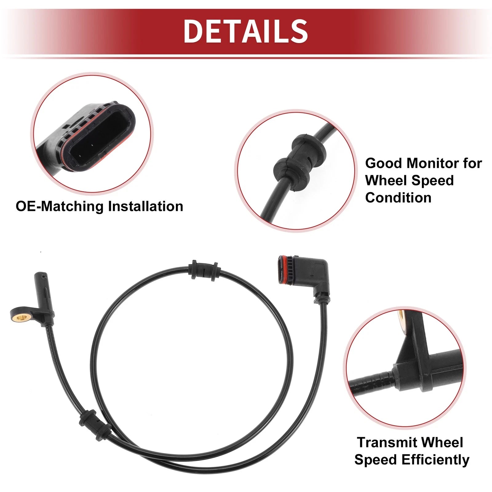 ABS Wheel Speed Sensor No. 1725400617 for Mercedes-Benz SLC43 (2017–2020)