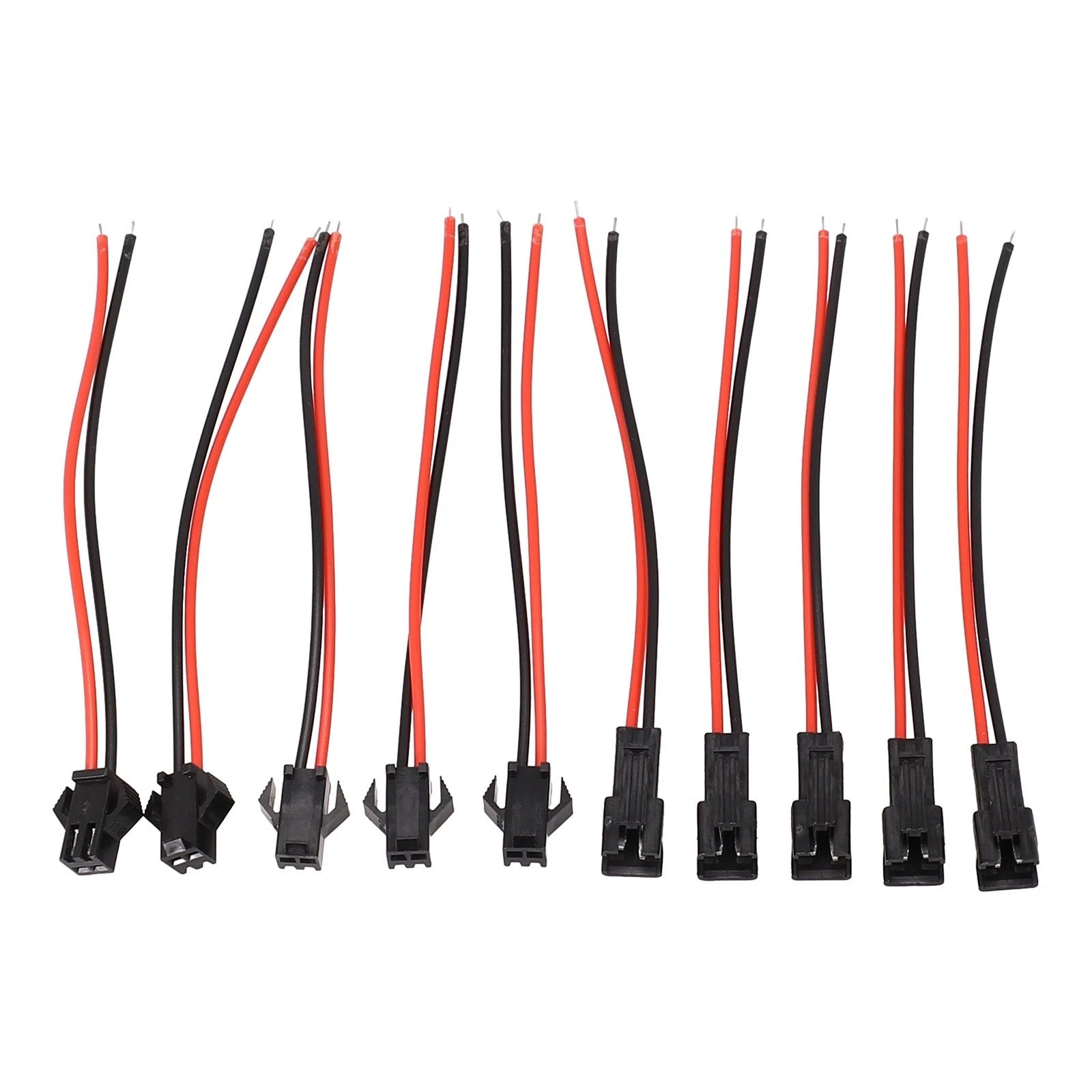 10PCS 2-Pin Female Male Plug Connector Wire Cables Adapter 100MM