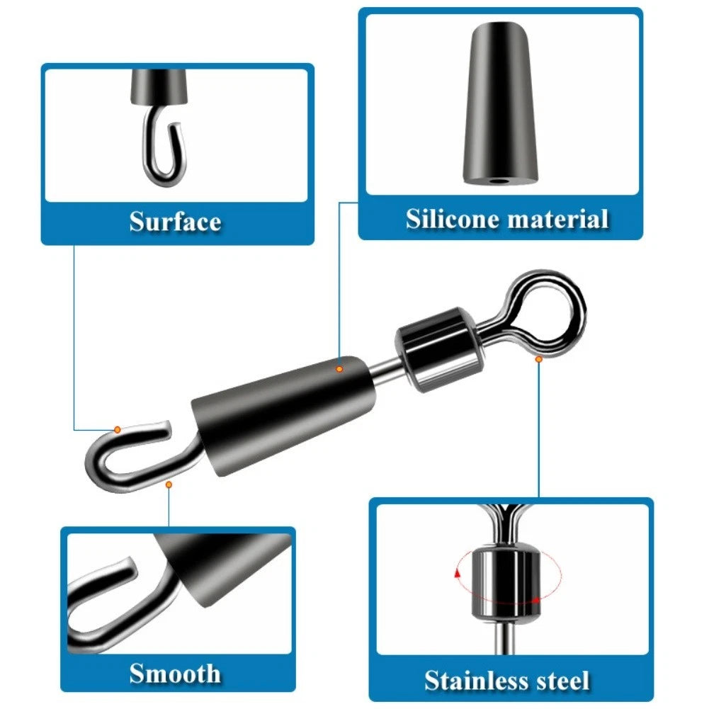 20-Piece Fishing Connectors for Quick Change Tackle Bait Rings