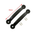 Pair of Black PU Plastic Carry Handles for Kayak Canoe Boat Side Mount