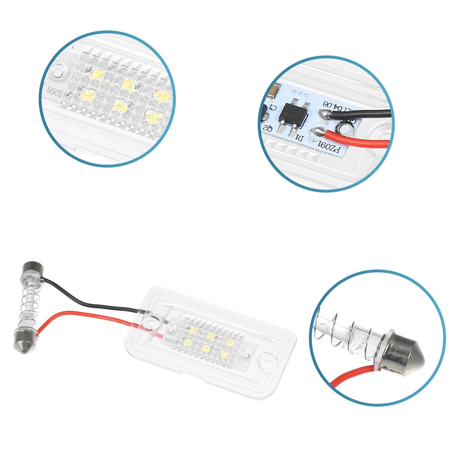2X License Plate Light for Mercedes-Benz SL 600 (2004–2009) No.A2308200166