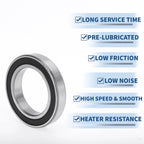 1 Pc 6016DDU Deep Groove Ball Bearing for Scooter Skateboard Wheel (N/A)