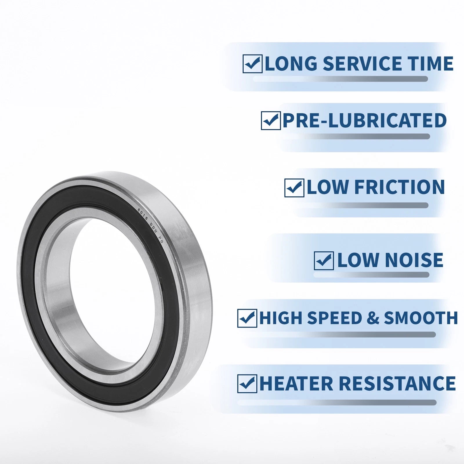 1 Pc 6016DDU Deep Groove Ball Bearing for Scooter Skateboard Wheel (N/A)