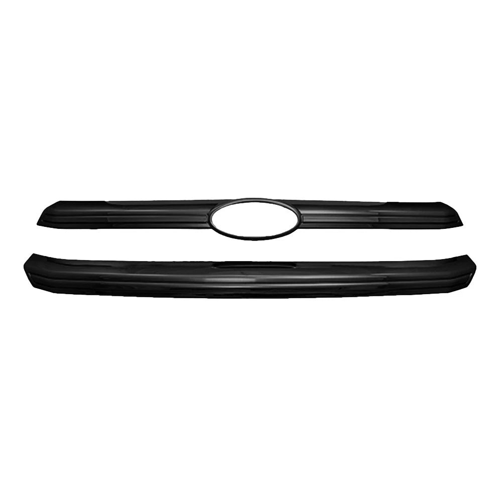 2pc Grille Insert Front for Ford Escape (2017–2019) Gloss Black Replacement
