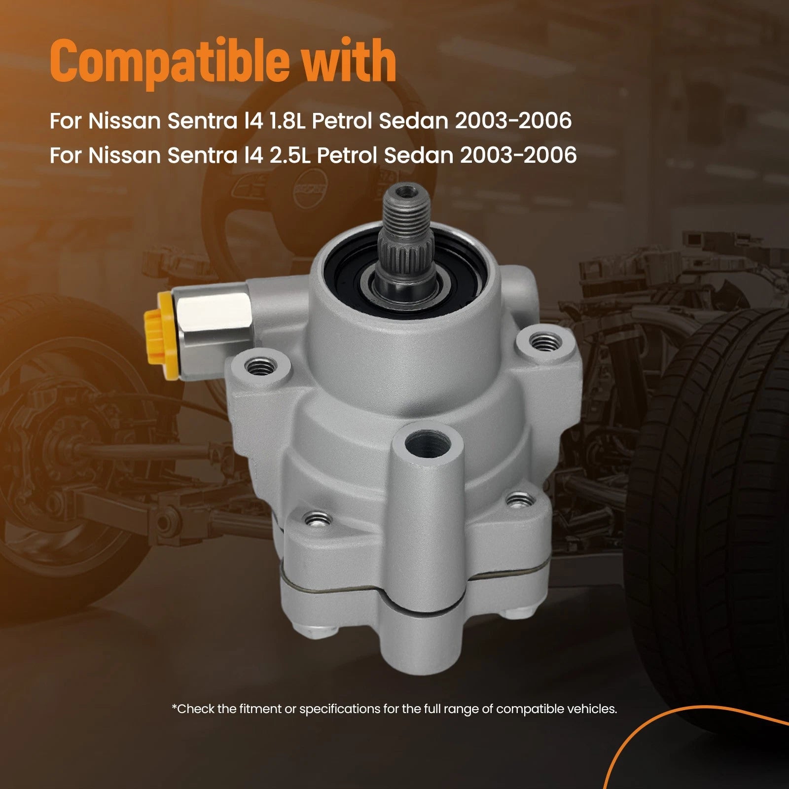 Front Power Steering Pump for Nissan Sentra L4 (2003–2006) 49110-4Z800