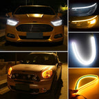 2X 60cm Flexible LED Headlight Slim Strip for Universal Vehicles