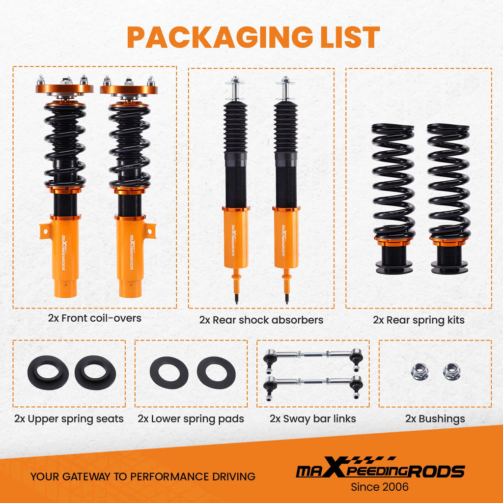 Coilovers Suspension & Rear Camber Toe Arm Kit for BMW 3 Series (2006–2013)