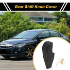 Car Gear Shift Knob Cover for Honda Civic 2006-2011 Black Beige Faux Leather