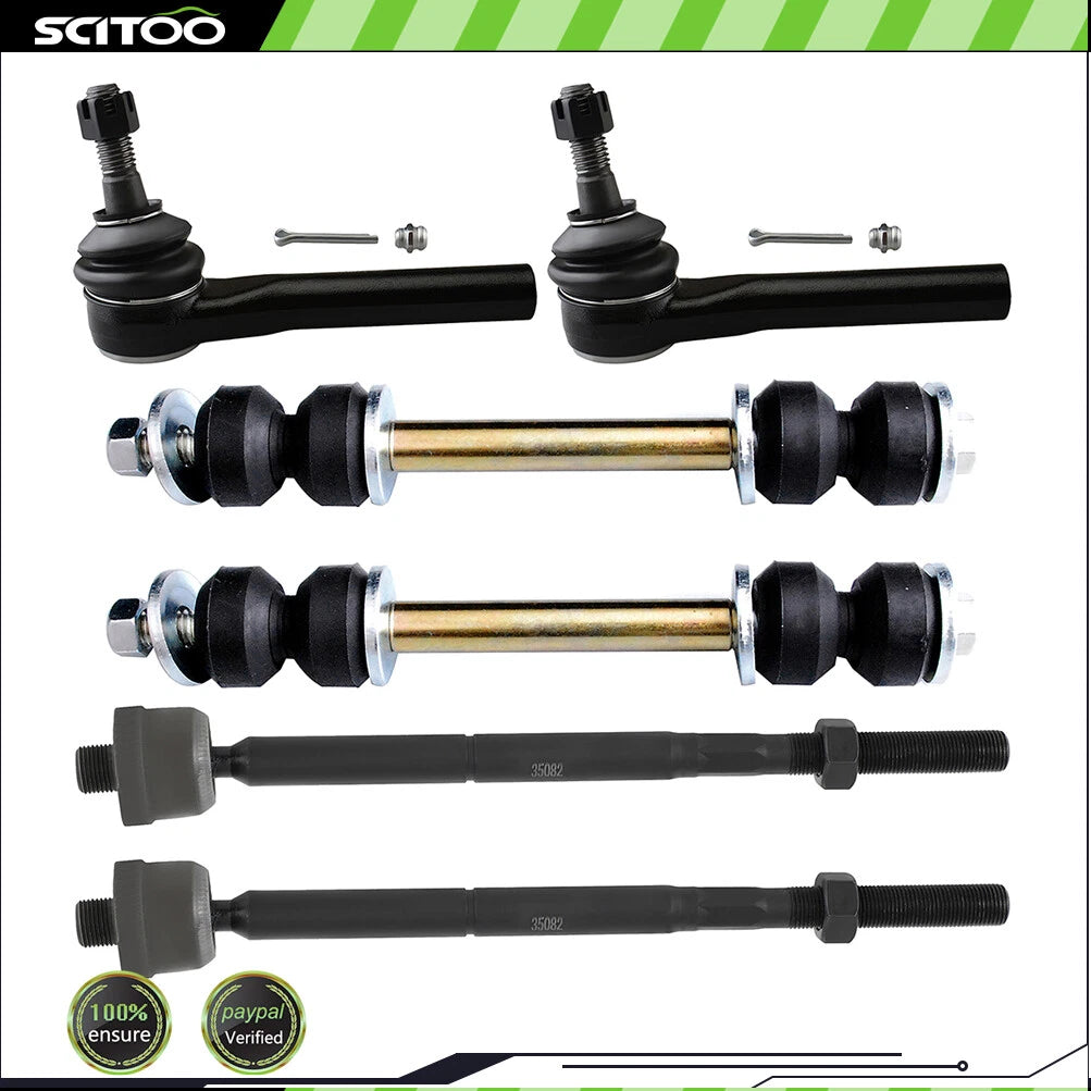 Set of 6 Front Tie Rod End Sway Bar for Chevrolet Silverado 1500 (2014–2018)
