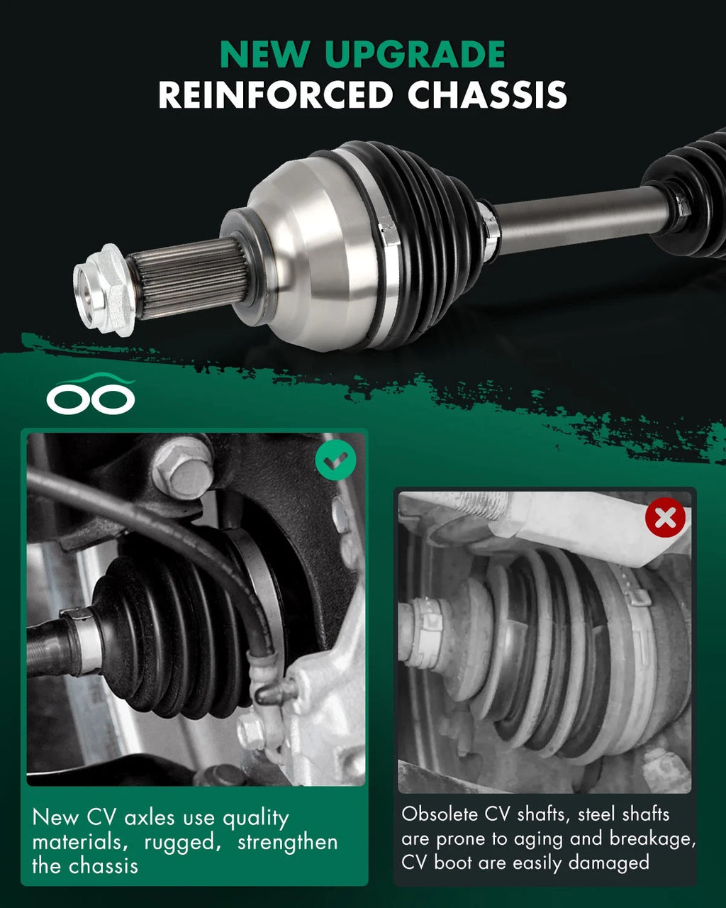 Front Left CV Axle Assembly for BMW 325xi (2001–2005) 3.0L 2.5L Manual