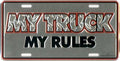 License Plate Engine Sign Decal for Truck (Diamond Plate)