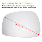 Right Side Heated White Mirror Glass for Mazda CX-3 (2015–2020)