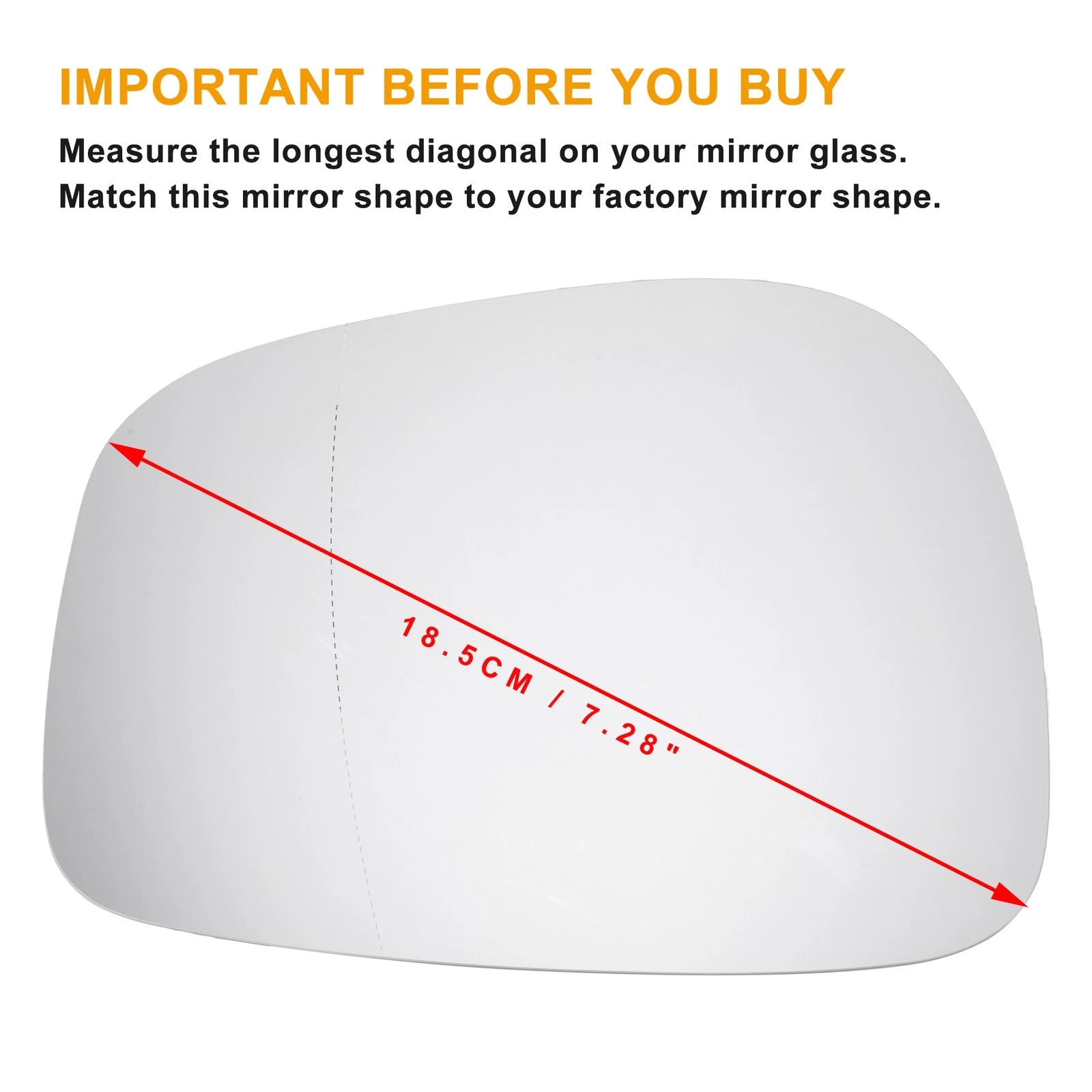 Right Side Heated White Mirror Glass for Mazda CX-3 (2015–2020)